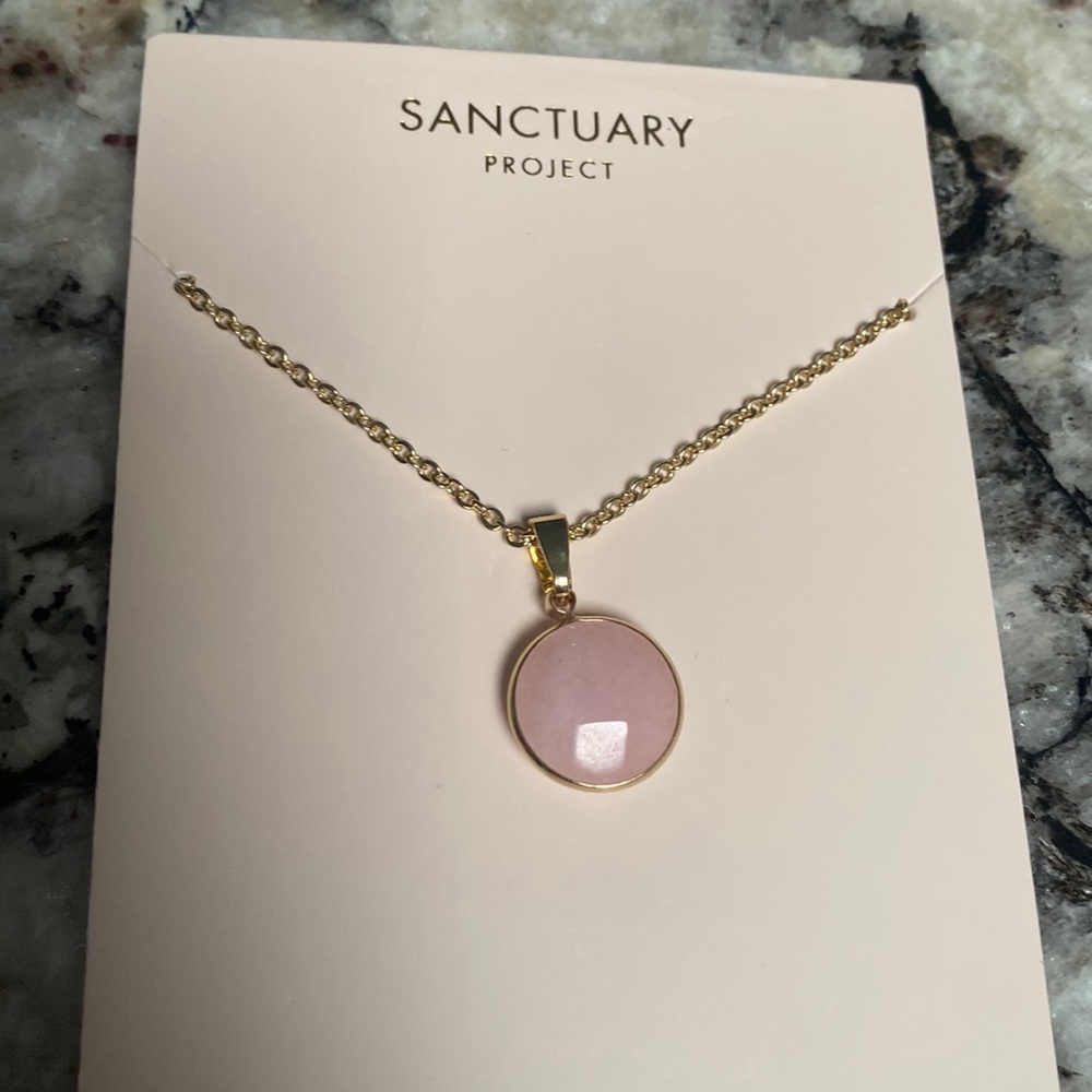 Sanctuary Project Pink quartz necklace